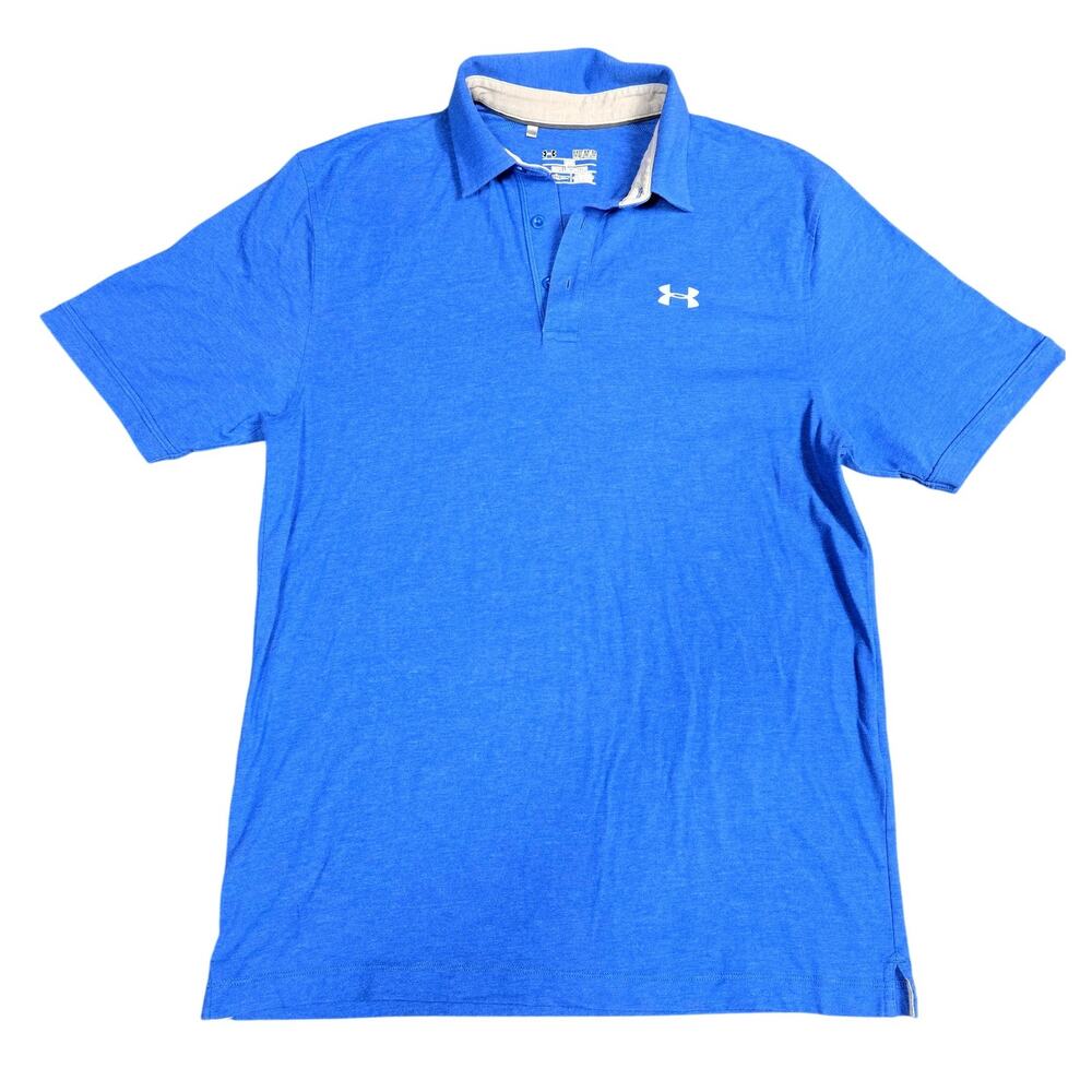 Under Armour Shirt Mens Medium HeatGear Polo Loose Athletic Golf Performance
